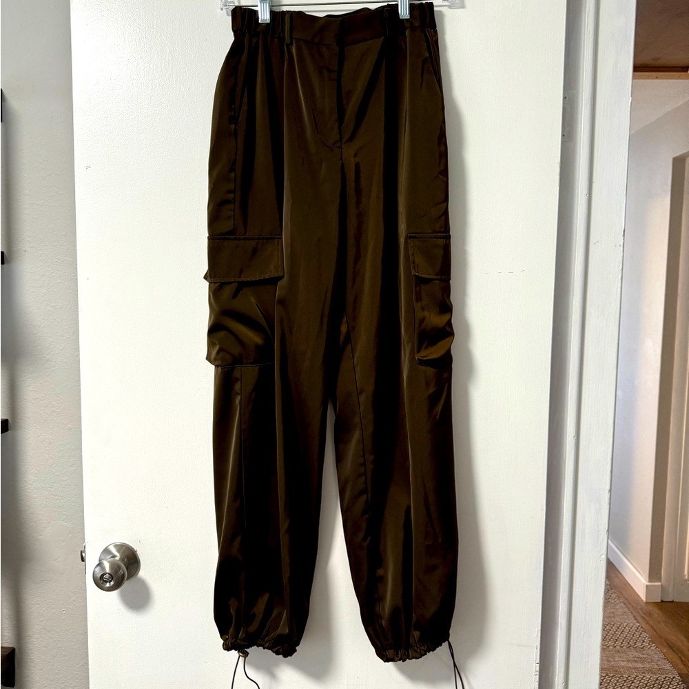 Shiny brown TOJHA pants
